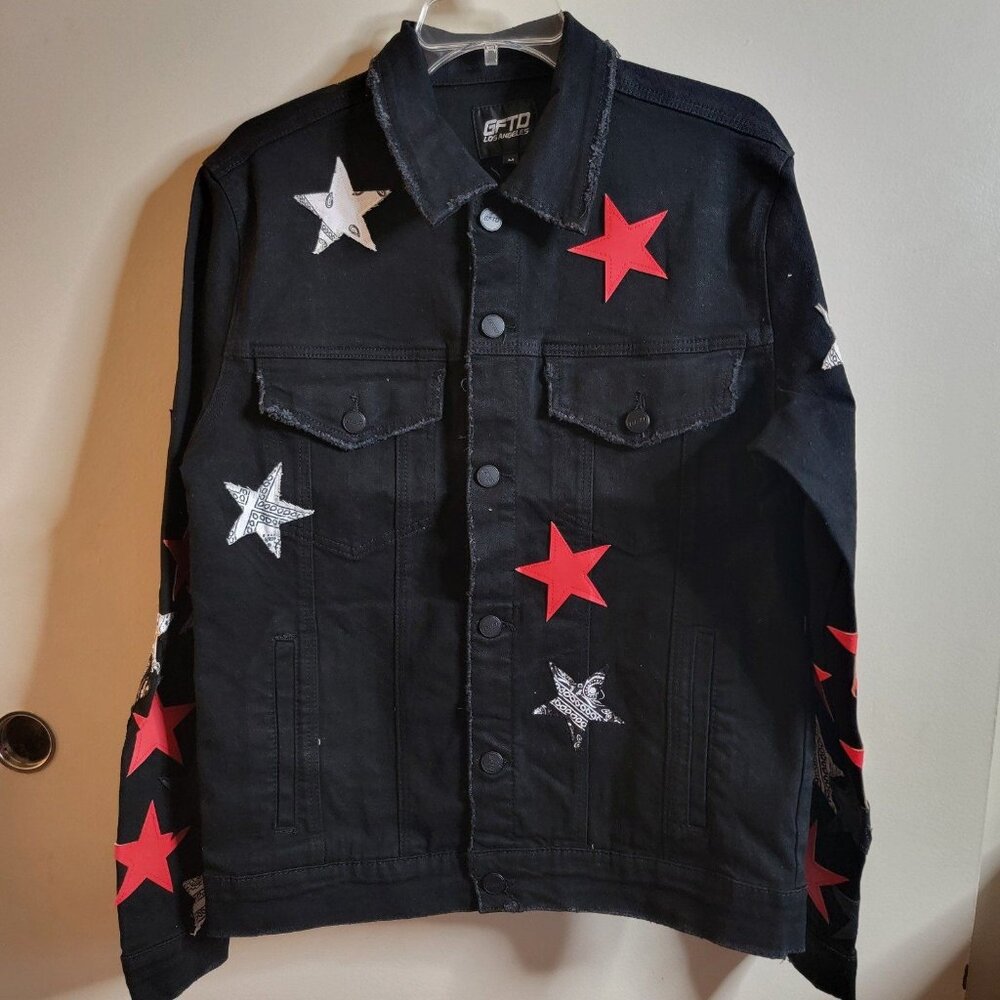 GFTD LOS ANGELES BLACK JEAN JACKET SIZE MEDIUM MSRP $129